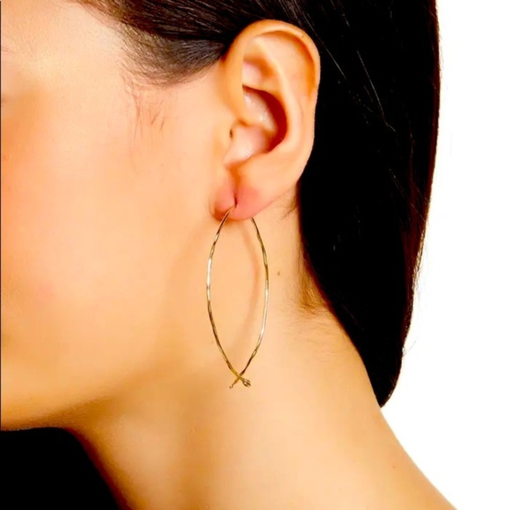 ADORNIA Gold Sterling Silver Pull Thru Earnings